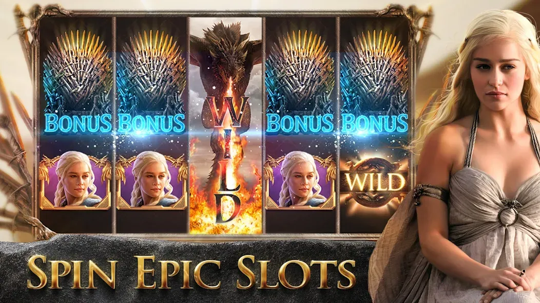 Взлом Game of Thrones Slots Casino (Гейм оф Тронс Слотс Казино)  [МОД Все открыто] — последняя версия apk на Андроид screen 1