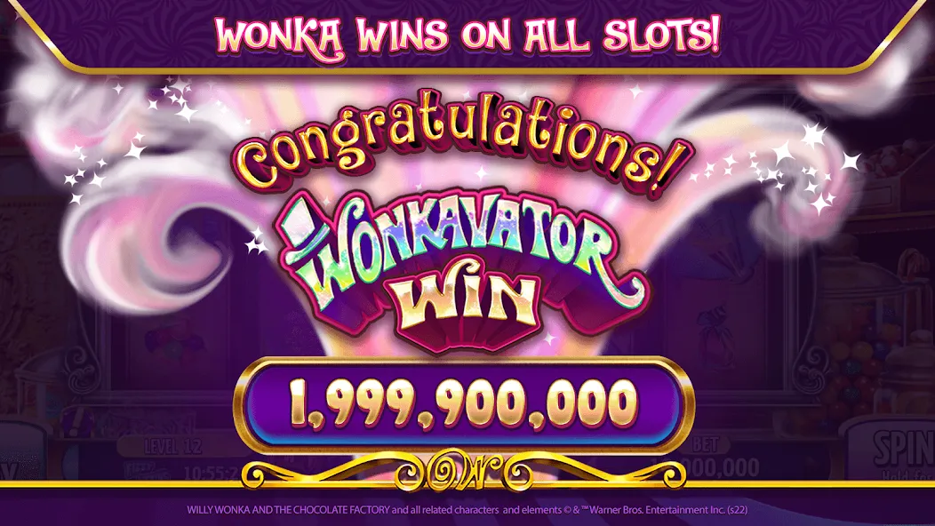 Взломанная Willy Wonka Vegas Casino Slots (Вилли Вонка Вегас Казино Слоты)  [МОД Mega Pack] — последняя версия apk на Андроид screen 1