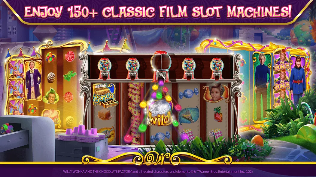 Взломанная Willy Wonka Vegas Casino Slots (Вилли Вонка Вегас Казино Слоты)  [МОД Mega Pack] — последняя версия apk на Андроид screen 3