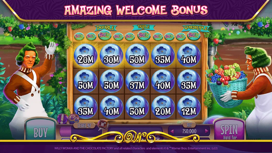 Взломанная Willy Wonka Vegas Casino Slots (Вилли Вонка Вегас Казино Слоты)  [МОД Mega Pack] — последняя версия apk на Андроид screen 5