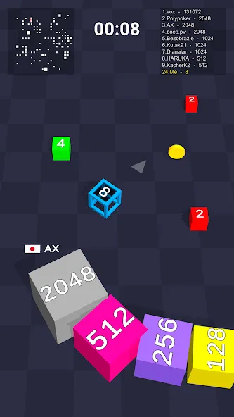 Скачать взломанную Cube Arena 2048: Merge Numbers  [МОД Много монет] — последняя версия apk на Андроид screen 2