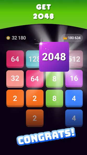 Взломанная 2048: Puzzle Game! Merge Block (Две тысячи сорок восемь)  [МОД Меню] — стабильная версия apk на Андроид screen 2