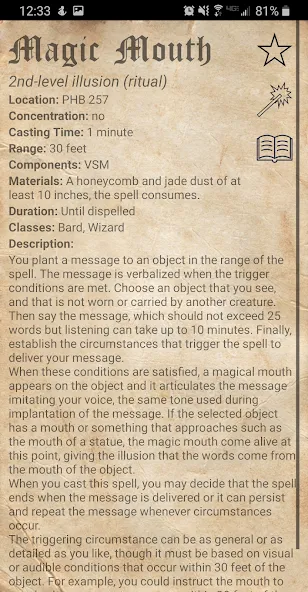 Скачать взлом D&D Spellbook 5e  [МОД Mega Pack] — последняя версия apk на Андроид screen 5