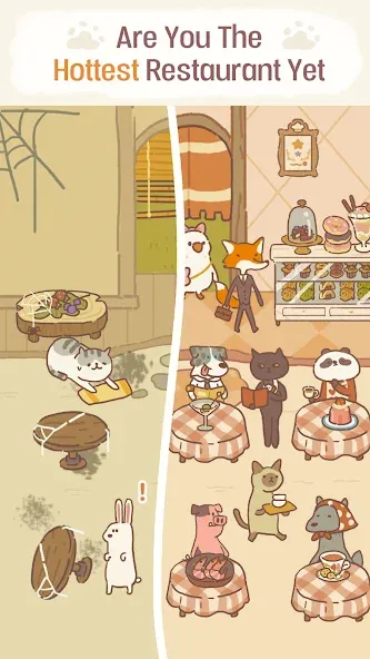 Скачать взломанную Animal Restaurant (Анимал Ресторан)  [МОД Много денег] — полная версия apk на Андроид screen 2