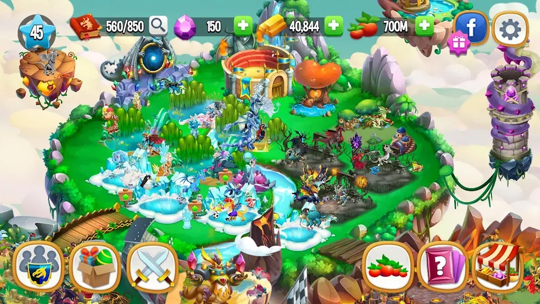 Скачать взломанную Dragon City: Mobile Adventure  [МОД Меню] — последняя версия apk на Андроид screen 4