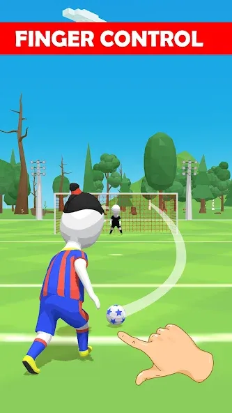 Скачать взлом Stickman Freekick: Soccer game  [МОД Меню] — полная версия apk на Андроид screen 1