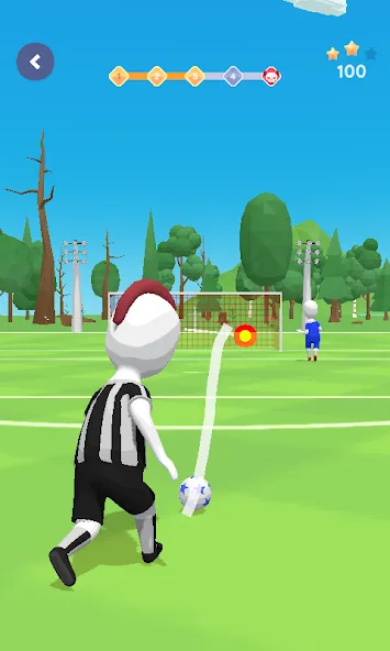 Скачать взлом Stickman Freekick: Soccer game  [МОД Меню] — полная версия apk на Андроид screen 5