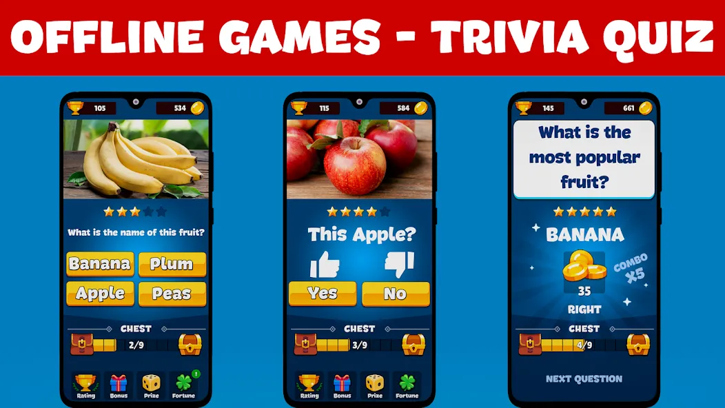 Взлом Trivia Quiz: Fun Offline Games  [МОД Все открыто] — последняя версия apk на Андроид screen 1