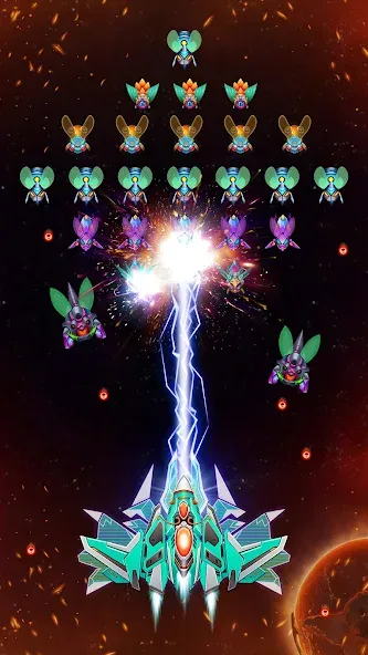 Взлом Galaxy Attack — Alien Shooter (Гэлэкси аттак)  [МОД Menu] — полная версия apk на Андроид screen 1