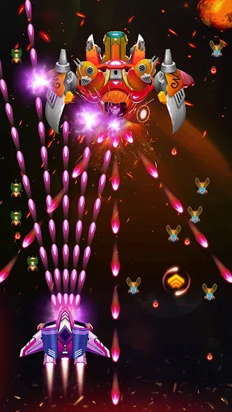 Взлом Galaxy Attack — Alien Shooter (Гэлэкси аттак)  [МОД Menu] — полная версия apk на Андроид screen 2