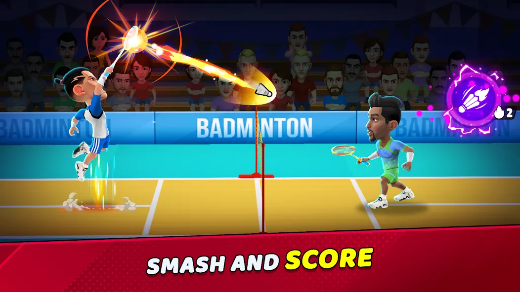 Скачать взлом Badminton Clash 3D (Бадминтон Клаш 3D)  [МОД Много денег] — последняя версия apk на Андроид screen 1