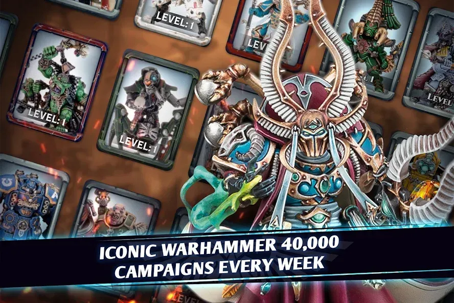 Скачать взлом Warhammer Combat Cards — 40K (Вархаммер Комбат Кардс)  [МОД Menu] — стабильная версия apk на Андроид screen 2