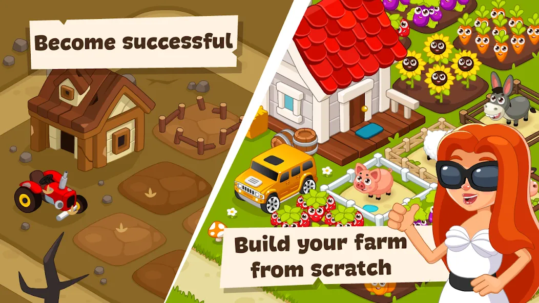 Взлом Idle Farm Game Offline Clicker  [МОД Много монет] — стабильная версия apk на Андроид screen 2