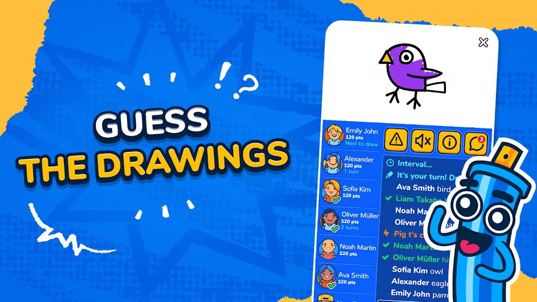 Взломанная Gartic.io — Draw, Guess, WIN  [МОД Все открыто] — последняя версия apk на Андроид screen 1