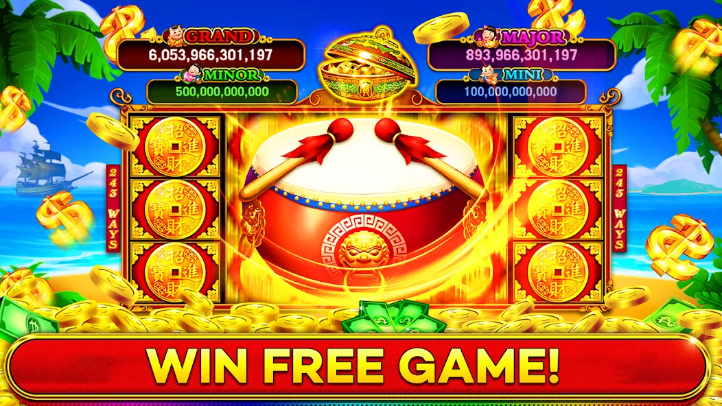 Взлом Jackpot Boom Casino Slot Games (Джекпот Бум Казино Игры на Слотмашинах)  [МОД Menu] — полная версия apk на Андроид screen 1