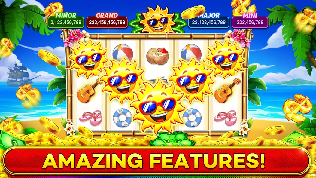 Взлом Jackpot Boom Casino Slot Games (Джекпот Бум Казино Игры на Слотмашинах)  [МОД Menu] — полная версия apk на Андроид screen 4