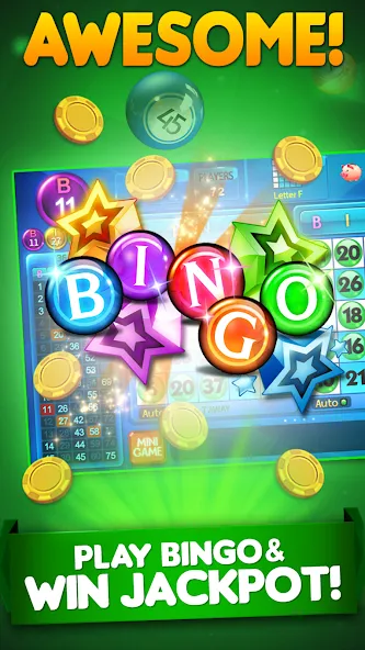 Скачать взломанную Bingo City 75 : Bingo & Slots (Бинго Сити 75)  [МОД Меню] — последняя версия apk на Андроид screen 3