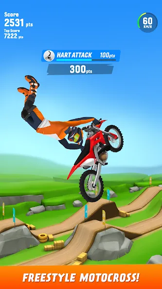 Скачать взлом Max Air Motocross (Макс Эйр Мотокросс)  [МОД Все открыто] — полная версия apk на Андроид screen 1