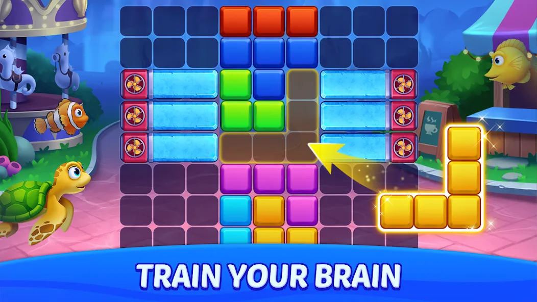 Скачать взлом Block Puzzle Ocean  [МОД Много денег] — стабильная версия apk на Андроид screen 2