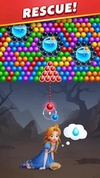 Скачать взломанную Bubble Shooter Royal Pop  [МОД Бесконечные деньги] — стабильная версия apk на Андроид screen 1