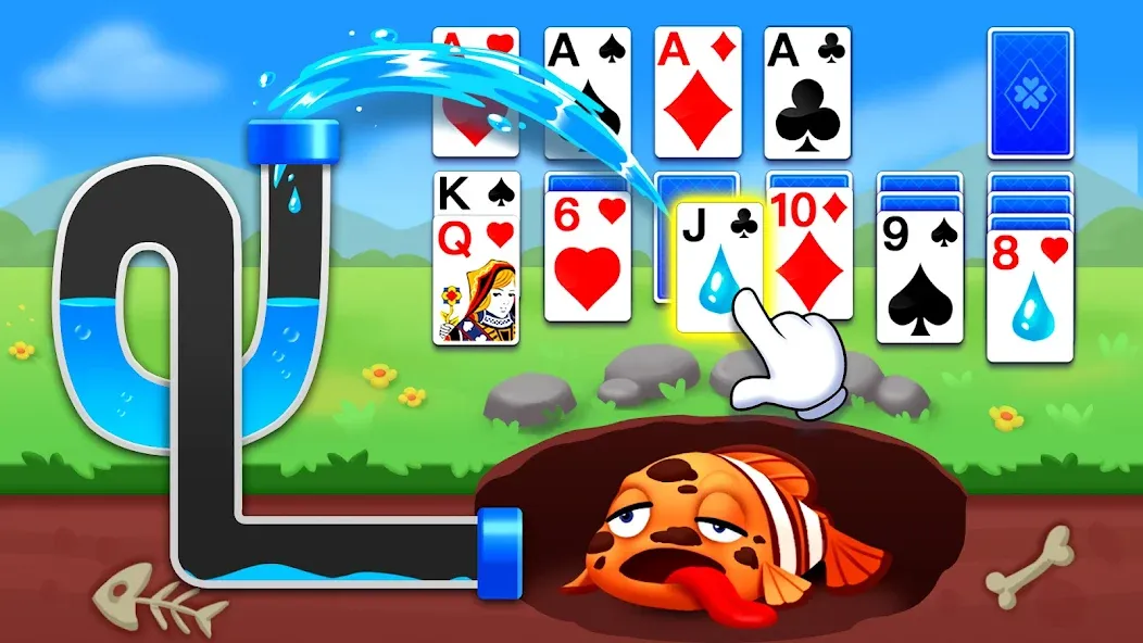 Скачать взломанную Solitaire Ocean  [МОД Mega Pack] — последняя версия apk на Андроид screen 1