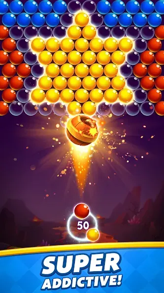 Скачать взломанную Bubble Shooter  [МОД Unlocked] — последняя версия apk на Андроид screen 1