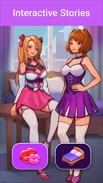 Взломанная LUV: Anime Girls Adult Game XX (ЛЮВ)  [МОД Меню] — полная версия apk на Андроид screen 1