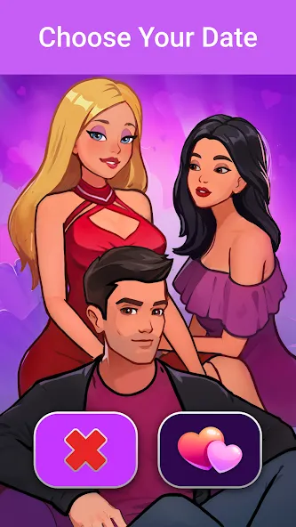 Взломанная LUV: Anime Girls Adult Game XX (ЛЮВ)  [МОД Меню] — полная версия apk на Андроид screen 2