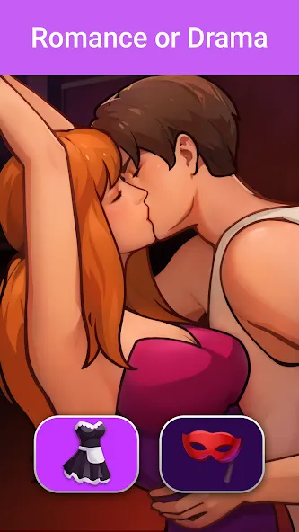 Взломанная LUV: Anime Girls Adult Game XX (ЛЮВ)  [МОД Меню] — полная версия apk на Андроид screen 3