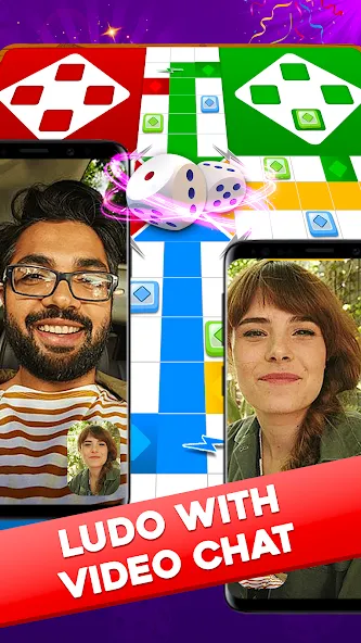 Взломанная Ludo Lush-Game with Video Call (Людо Луш)  [МОД Много монет] — полная версия apk на Андроид screen 1