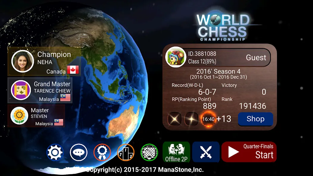 Скачать взлом World Chess Championship  [МОД Меню] — последняя версия apk на Андроид screen 1