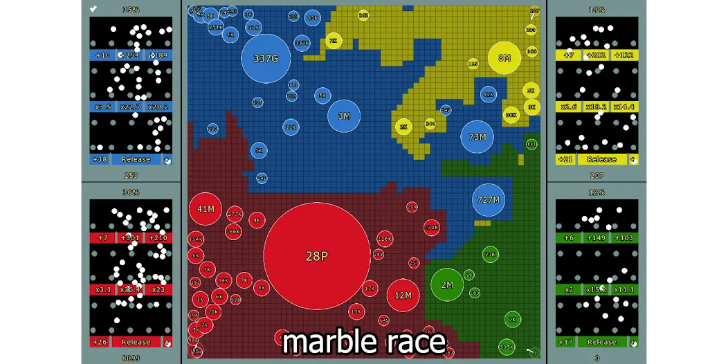 Скачать взломанную Marble Race and Territory War (Марбл Рейс и Территориальная Война)  [МОД Unlimited Money] — стабильная версия apk на Андроид screen 1