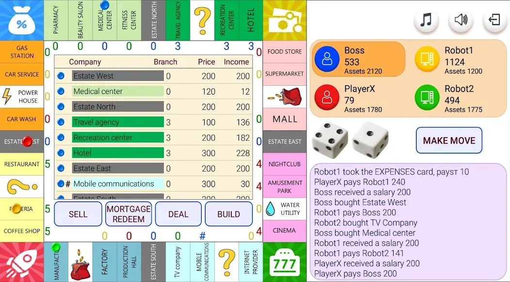 Взломанная Monopolist Business Dice Board  [МОД Unlocked] — полная версия apk на Андроид screen 1