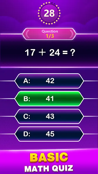 Скачать взлом Math Trivia — Quiz Puzzle Game (Математические загадки)  [МОД Много денег] — стабильная версия apk на Андроид screen 1