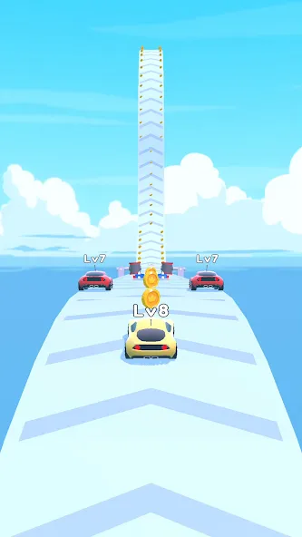 Взлом Merge Car Run — Evolution Race (Мердж Кар Ран)  [МОД Unlimited Money] — полная версия apk на Андроид screen 1