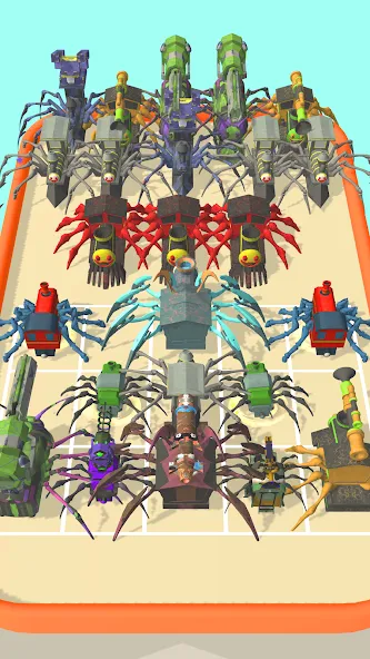 Взлом Merge Spider Train  [МОД Бесконечные деньги] — последняя версия apk на Андроид screen 2