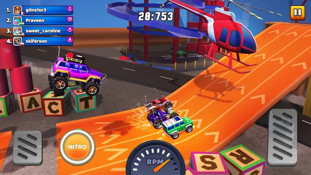 Взлом Nitro Jump — Car Racing (Нитро Джамп Рейсинг)  [МОД Бесконечные монеты] — последняя версия apk на Андроид screen 3