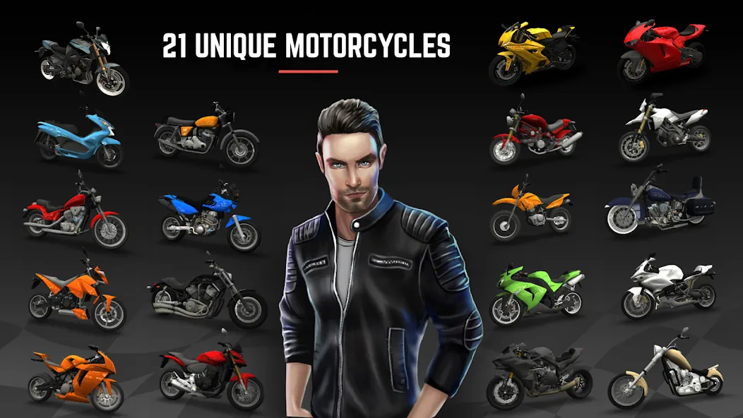 Скачать взлом Racing Fever: Moto (Рейсинг Фивер)  [МОД Menu] — полная версия apk на Андроид screen 2