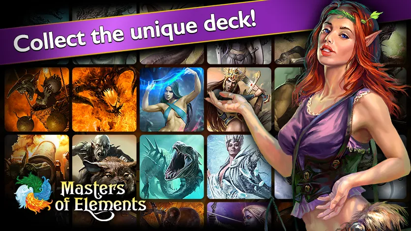 Взлом Masters of Elements－Online CCG  [МОД Меню] — полная версия apk на Андроид screen 2