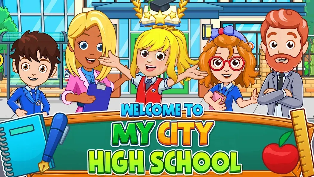 Взломанная My City : High School (Мой город)  [МОД Menu] — стабильная версия apk на Андроид screen 1