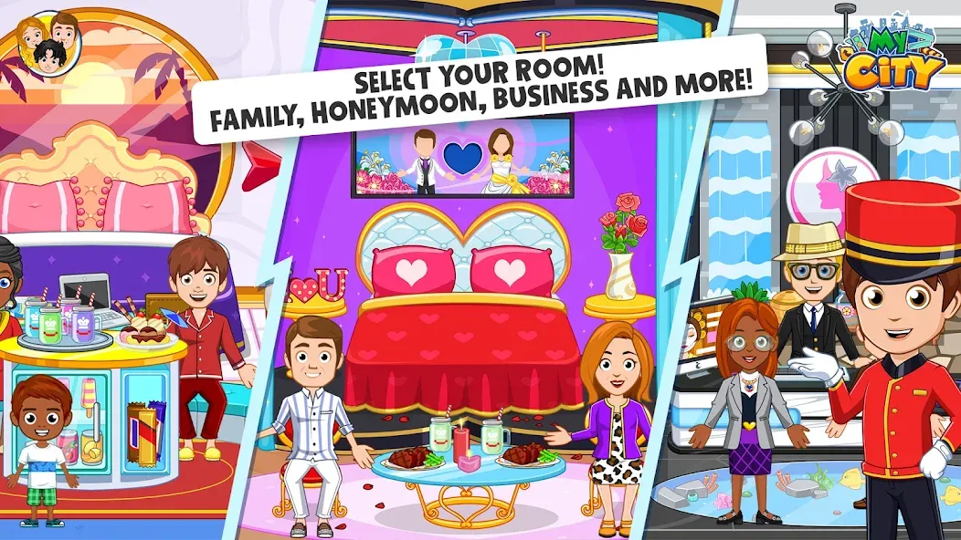 Скачать взлом My City : Hotel (Мой Город)  [МОД Unlimited Money] — стабильная версия apk на Андроид screen 3