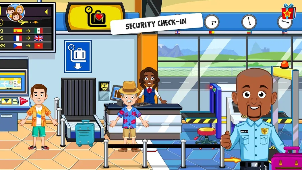 Взломанная My Town Airport games for kids (Май Таун)  [МОД Бесконечные деньги] — полная версия apk на Андроид screen 3