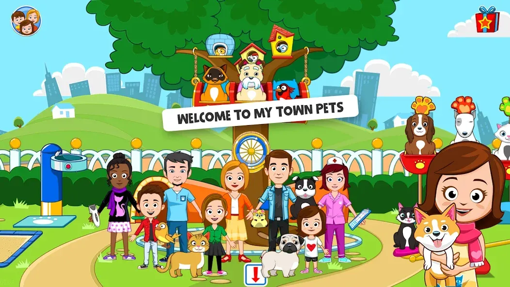 Скачать взломанную My Town: Pet games & Animals (Май Таун)  [МОД Бесконечные монеты] — стабильная версия apk на Андроид screen 1