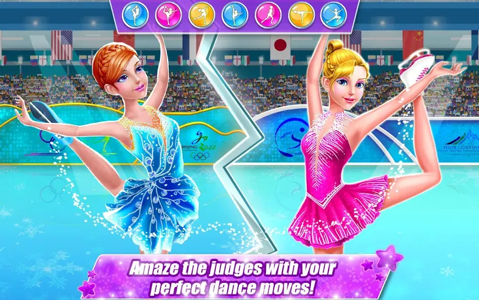 Скачать взломанную Ice Skating Superstar — Perfec  [МОД Все открыто] — полная версия apk на Андроид screen 1