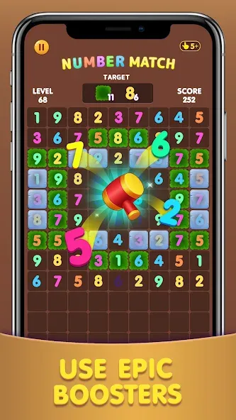 Скачать взлом Number Match: Ten Crush Puzzle (Намбер Матч)  [МОД Много денег] — последняя версия apk на Андроид screen 1