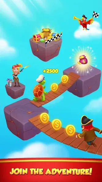 Скачать взломанную Coin Rush — Pirate GO! (Коин Раш)  [МОД Unlimited Money] — полная версия apk на Андроид screen 2