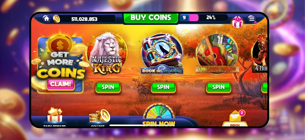 Скачать взломанную Majestic Slots: Slot Machine  [МОД Много монет] — полная версия apk на Андроид screen 5