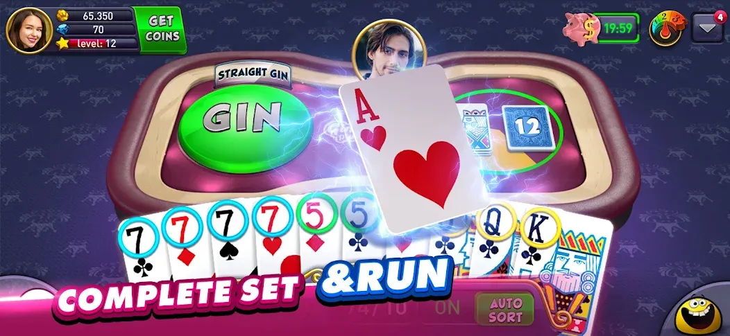 Скачать взломанную Gin Rummy Plus: Fun Card Game (Джин Рамми Плюс)  [МОД Menu] — полная версия apk на Андроид screen 4