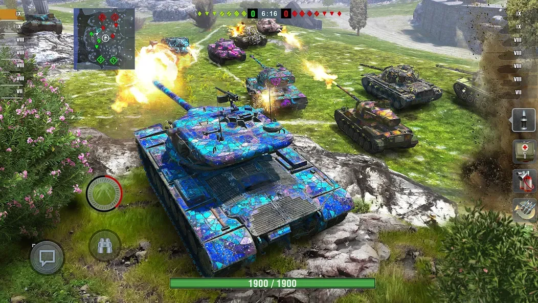 Взломанная World of Tanks Blitz (Ворлд оф Танкс Блиц ПВП)  [МОД Mega Pack] — полная версия apk на Андроид screen 1