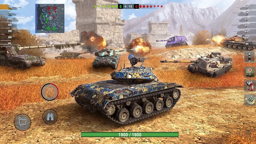 Взломанная World of Tanks Blitz (Ворлд оф Танкс Блиц ПВП)  [МОД Mega Pack] — полная версия apk на Андроид screen 4